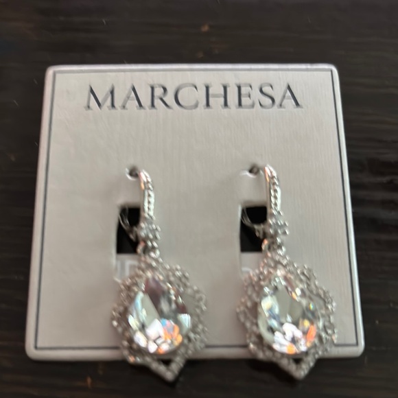 Marchesa Jewelry - Marchesa Silver Crystal Dangle Earrings